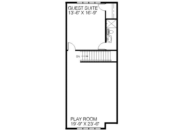 Home Plan - Traditional Floor Plan - Upper Floor Plan #60-392