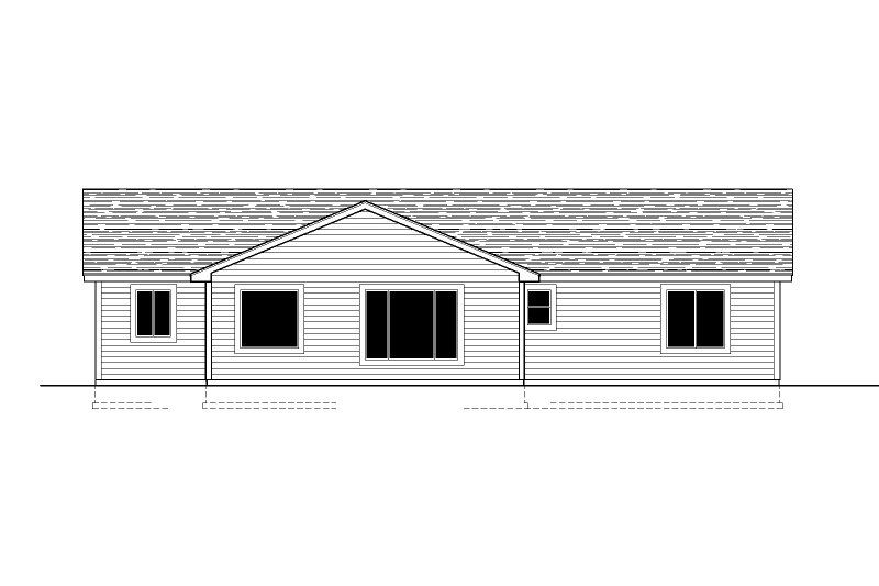 House Design - Exterior - Rear Elevation for Traditional House Plan #112-237 - 4 bed, 2 bath