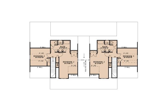 Floor Plan - Upper Floor for Cabin House Plan #923-416 - 3 bed, 2 bath