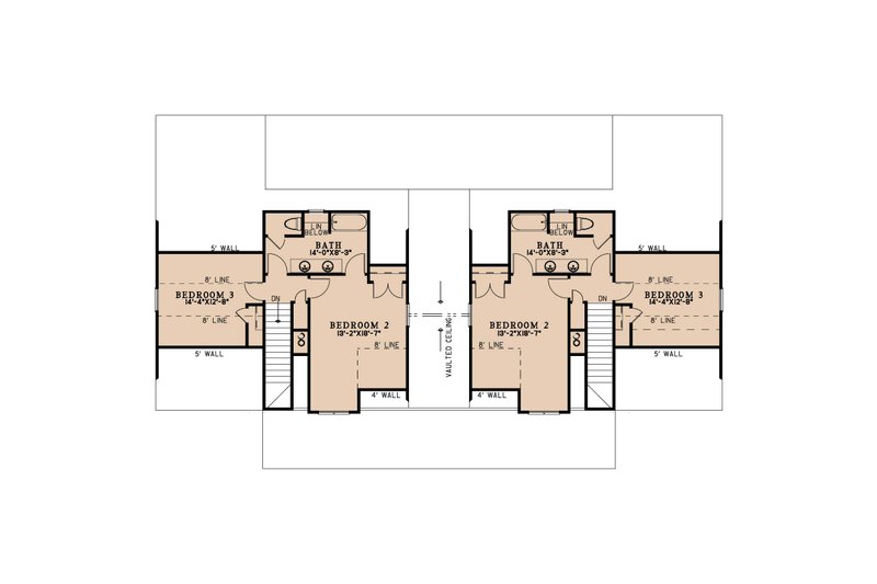Architectural House Design - Floor Plan - Upper Floor for Cabin House Plan #923-416 - 3 bed, 2 bath