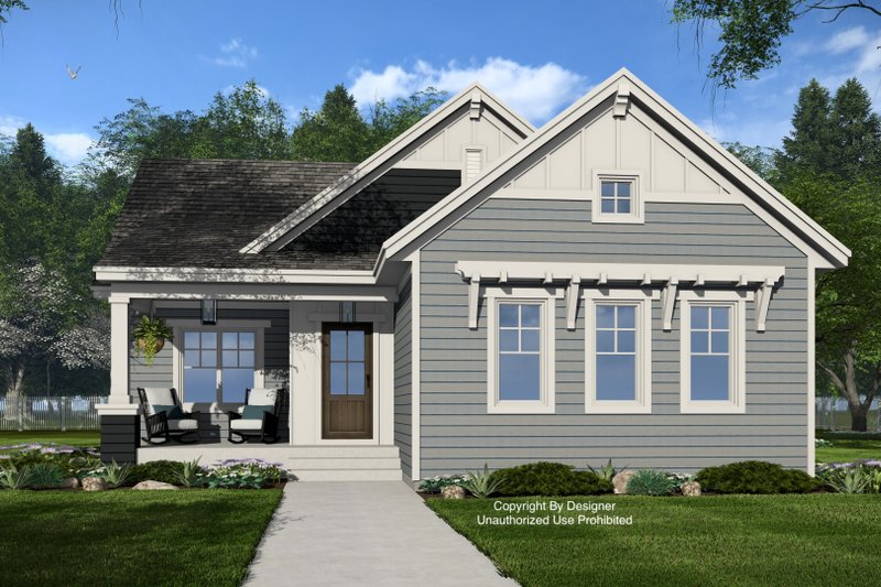House Blueprint - Craftsman Exterior - Front Elevation Plan #51-1391