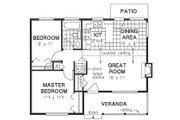 Country Style House Plan - 2 Beds 1 Baths 728 Sq/Ft Plan #18-1039 
