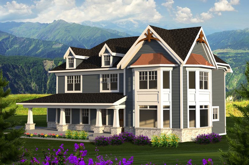 Dream House Plan - Country Exterior - Front Elevation Plan #70-1222
