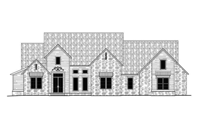 House Blueprint - Exterior - Other Elevation 1 for Traditional House Plan #1081-2 - 4 bed, 3.5 bath