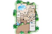 Mediterranean Style House Plan - 5 Beds 4.5 Baths 4381 Sq/Ft Plan #27-384 