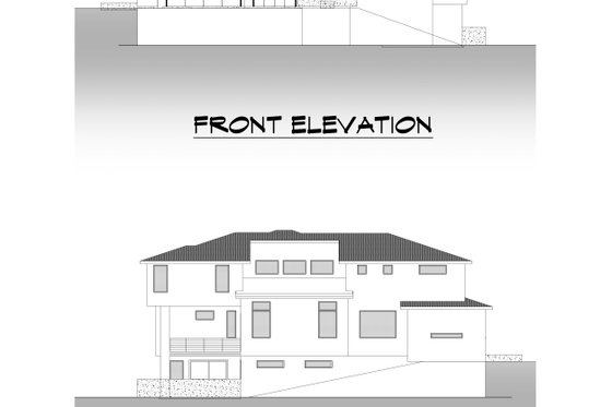 Exterior - Other Elevation 2 for Contemporary House Plan #1066-197 - 5 bed, 5 bath