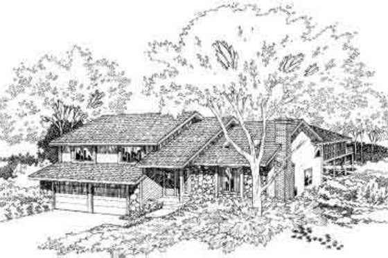 Exterior - Front Elevation for Modern House Plan #312-459 - 4 bed, 2.5 bath