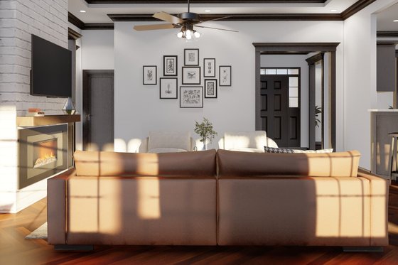 Interior - Family Room 2 for Traditional House Plan #17-541 - 4 bed, 2 bath