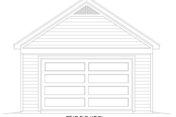 Exterior - Rear Elevation for Country House Plan #932-180, 0 bath