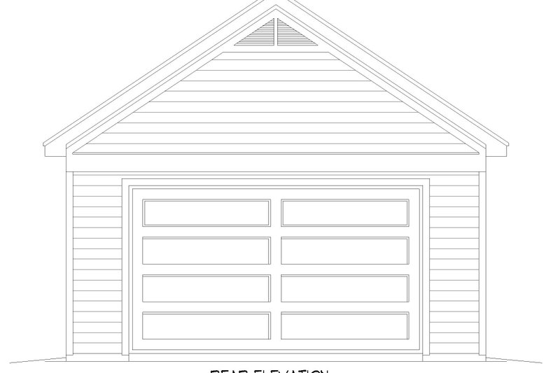 House Blueprint - Exterior - Rear Elevation for Country House Plan #932-180, 0 bath