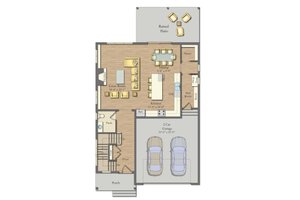 Floor Plan - Main Floor for Farmhouse House Plan #1057-33 - 4 bed, 3.5 bath