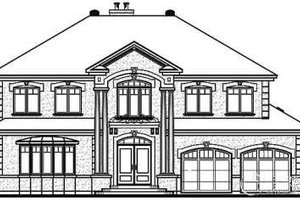 Exterior - Other Elevation for European House Plan #23-836 - 5 bed, 3.5 bath