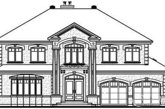Exterior - Other Elevation for European House Plan #23-836 - 5 bed, 3.5 bath
