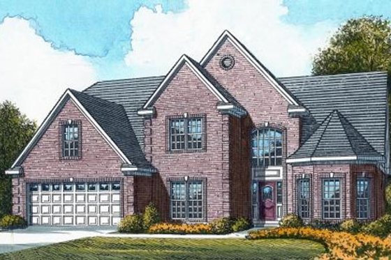 Exterior - Front Elevation for Traditional House Plan #424-150 - 3 bed, 3 bath
