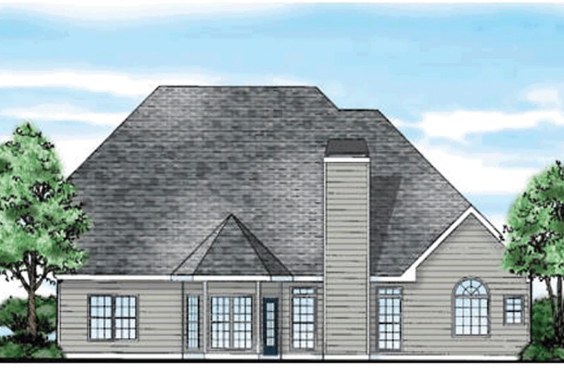 Architectural House Design - Exterior - Rear Elevation for Traditional House Plan #927-10 - 4 bed, 3 bath