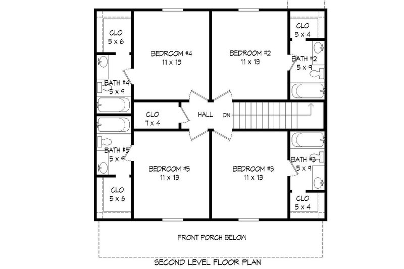 Dream House Plan - Floor Plan - Upper Floor for Traditional House Plan #932-164 - 5 bed, 5 bath