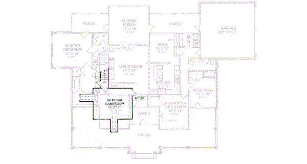 Home Plan - Country Floor Plan - Other Floor Plan #20-2039