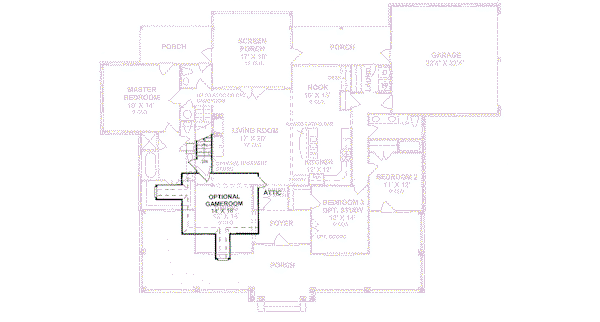 House Design - Country Floor Plan - Other Floor Plan #20-2039