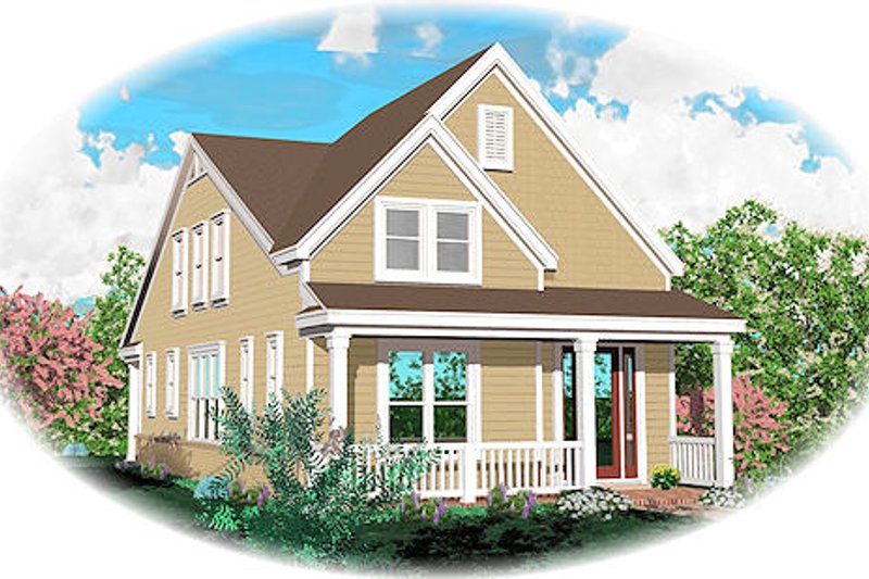 Cottage Style House Plan - 3 Beds 2.5 Baths 2200 Sq/Ft Plan #81-13791