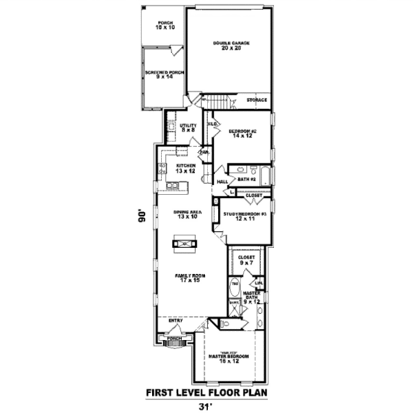 Traditional Floor Plan - Main Floor Plan #81-13730