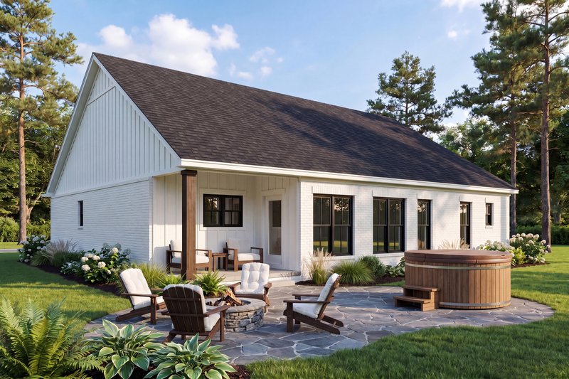 Home Plan - Exterior - Rear Elevation for Farmhouse House Plan #430-433 - 3 bed, 2 bath