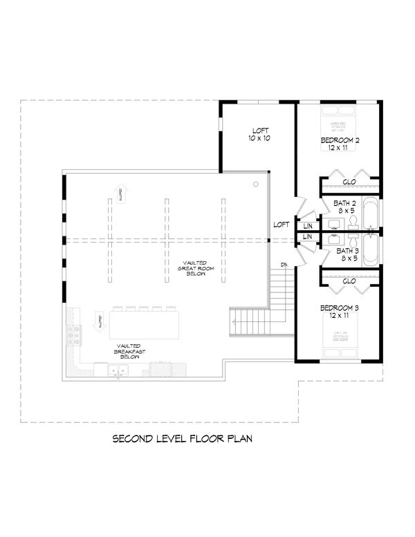 Country Floor Plan - Upper Floor Plan #932-59