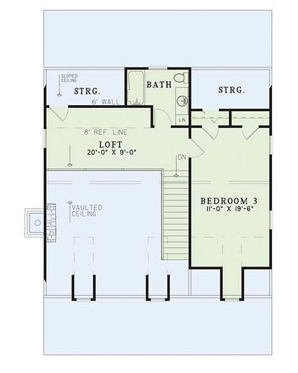 Country Floor Plan - Upper Floor Plan #17-2014