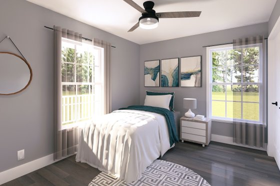 Interior - Bedroom for Country House Plan #44-203 - 2 bed, 1 bath