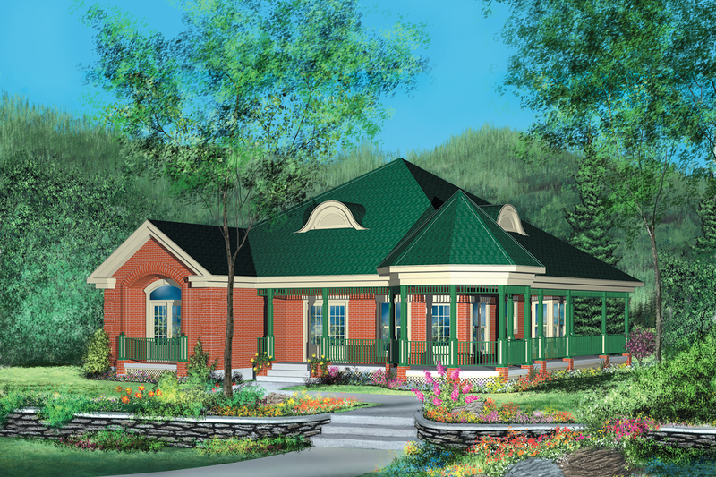 Country Style House Plan - 2 Beds 2 Baths 1736 Sq/Ft Plan #25-1158