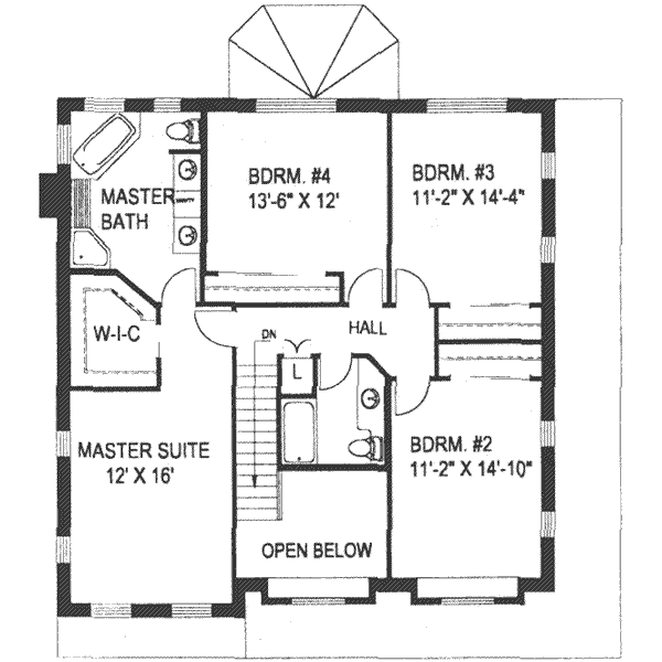 Log Floor Plan - Upper Floor Plan #117-140