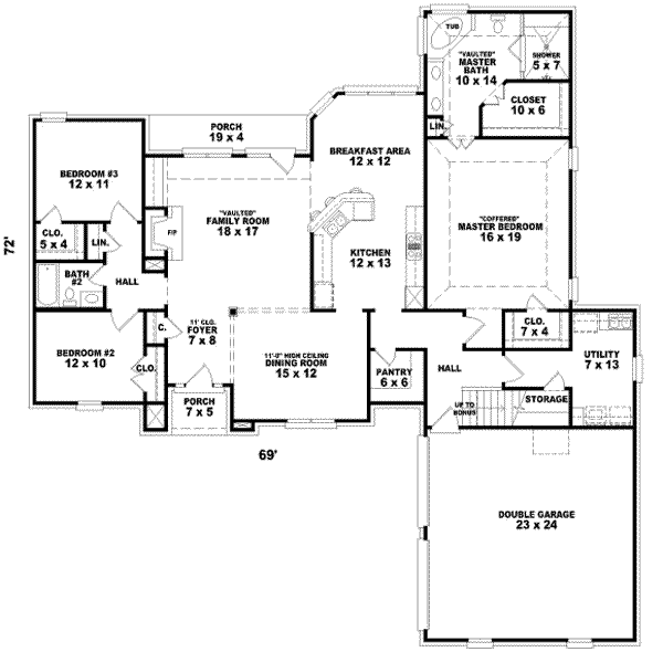 European Floor Plan - Main Floor Plan #81-1198