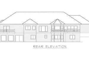 Exterior - Rear Elevation for Ranch House Plan #112-152 - 4 bed, 3.5 bath