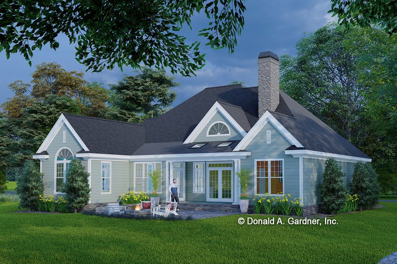 Home Plan - Exterior - Rear Elevation for Traditional House Plan #929-822 - 4 bed, 3 bath