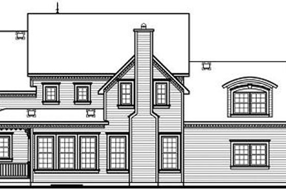 Exterior - Rear Elevation for Victorian House Plan #23-835 - 3 bed, 2.5 bath