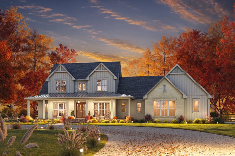 House Blueprint - Exterior - Front Elevation 6 for Farmhouse House Plan #430-399 - 5 bed, 3.5 bath