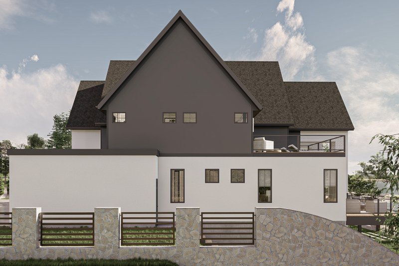 House Blueprint - Exterior - Other Elevation 1 for Modern House Plan #455-528 - 4 bed, 4.5 bath