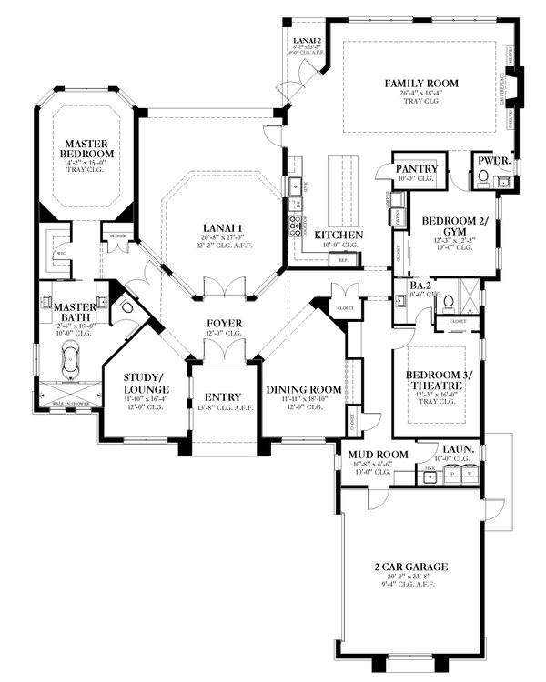 House Blueprint - Contemporary Floor Plan - Main Floor Plan #1058-220