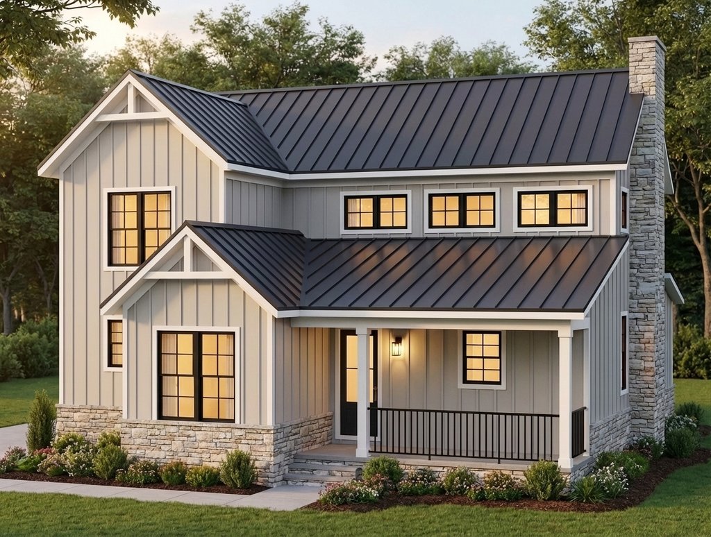 Exterior - Front Elevation 2 for Farmhouse House Plan #932-1425 - 3 bed, 2.5 bath