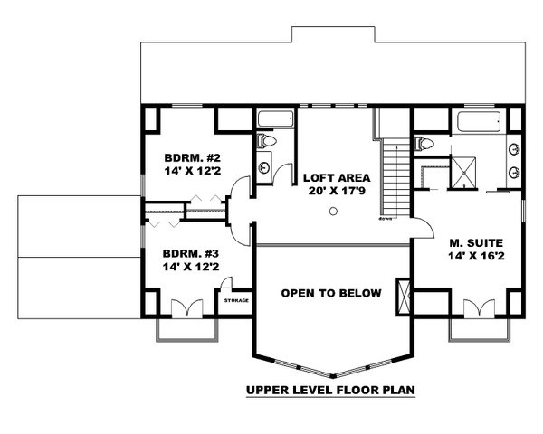 Dream House Plan - Craftsman Floor Plan - Upper Floor Plan #117-1077