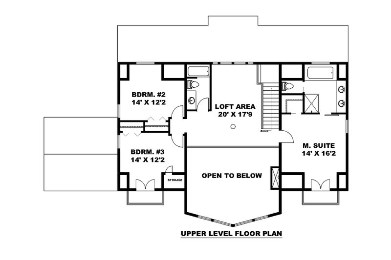 House Plan Design - Floor Plan - Upper Floor for Craftsman House Plan #117-1077 - 4 bed, 3.5 bath