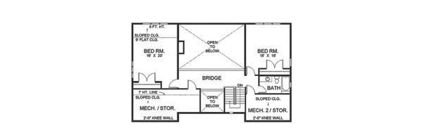 Dream House Plan - Contemporary Floor Plan - Upper Floor Plan #1042-15