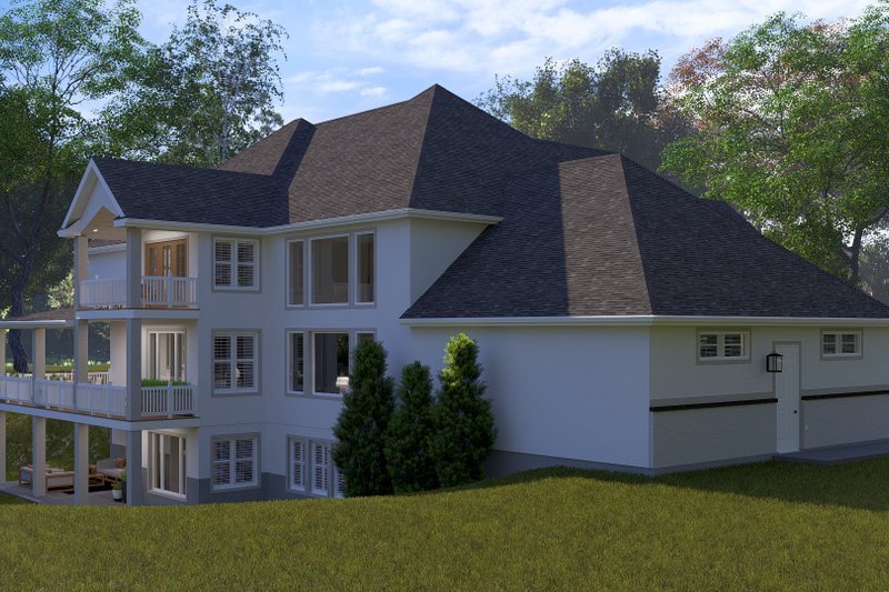Dream House Plan - Exterior - Rear Elevation 2 for Traditional House Plan #1060-344 - 4 bed, 2.5 bath