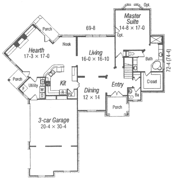 Traditional Floor Plan - Main Floor Plan #329-136