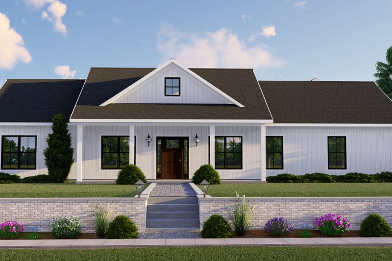 Architectural House Design - Farmhouse Exterior - Front Elevation Plan #1064-98