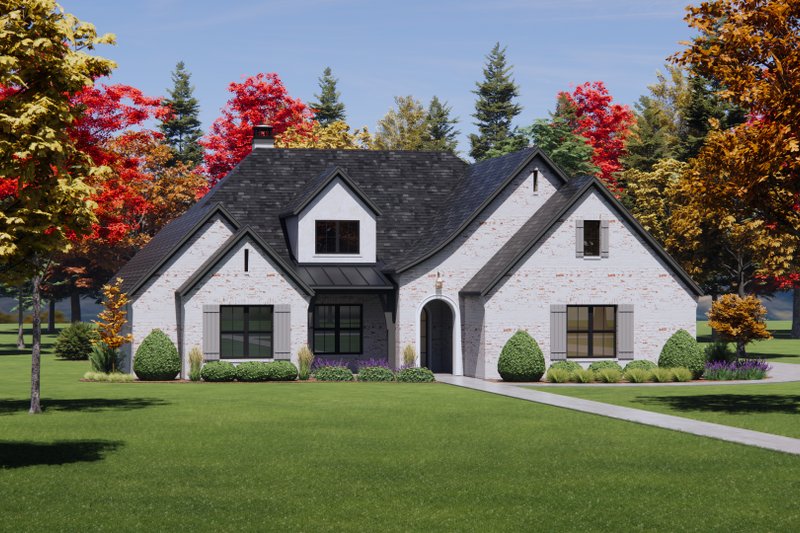 House Design - Exterior - Front Elevation 5 for European House Plan #1096-82 - 4 bed, 2 bath