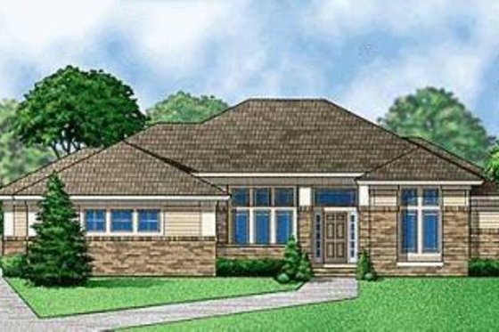Exterior - Front Elevation House Plan #67-177 - 4 bed, 3 bath