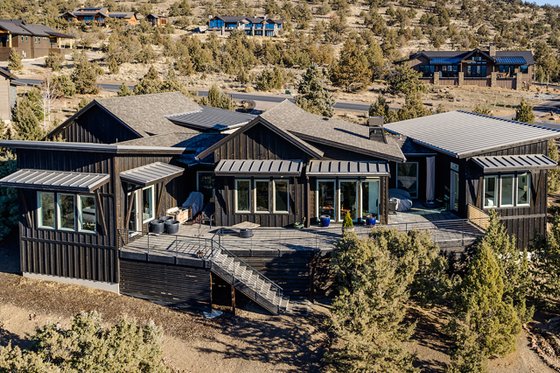 Exterior - Front Elevation 3 for Ranch House Plan #895-117 - 3 bed, 2.5 bath