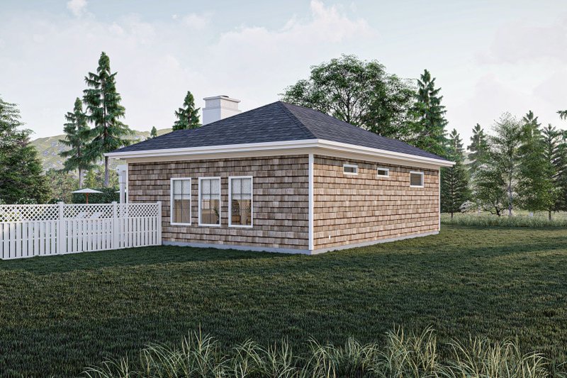 Home Plan - Exterior - Rear Elevation for Cottage House Plan #455-631, 1 bath