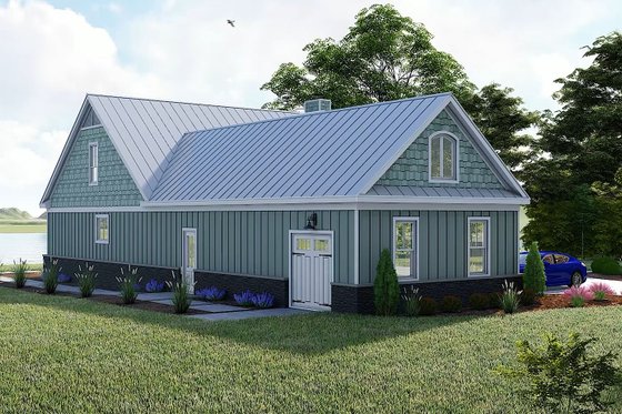 Exterior - Other Elevation 2 for Southern House Plan #932-1180 - 3 bed, 3 bath
