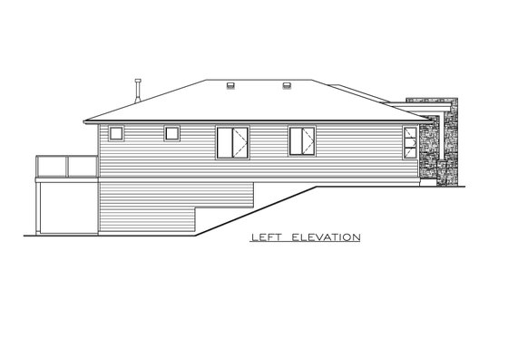 Exterior - Other Elevation for Contemporary House Plan #1100-44 - 3 bed, 2 bath